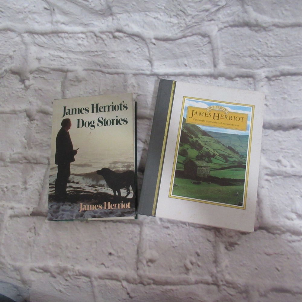 James Herriot Hardcover Book Set Dog Stories & Best Of Country Vet lot 2 vintage